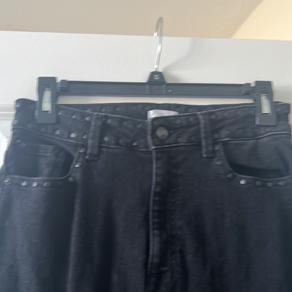 High Rize Stretch Denim Ankle Jeans with Stud accent - Picture 2 of 15